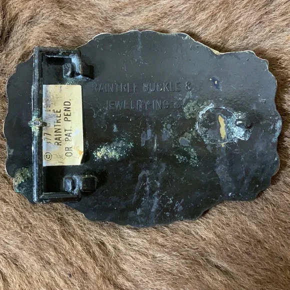 Vintage 70s Raintree Sunfish Bream Perch Belt Buckle - Picture 2 of 3